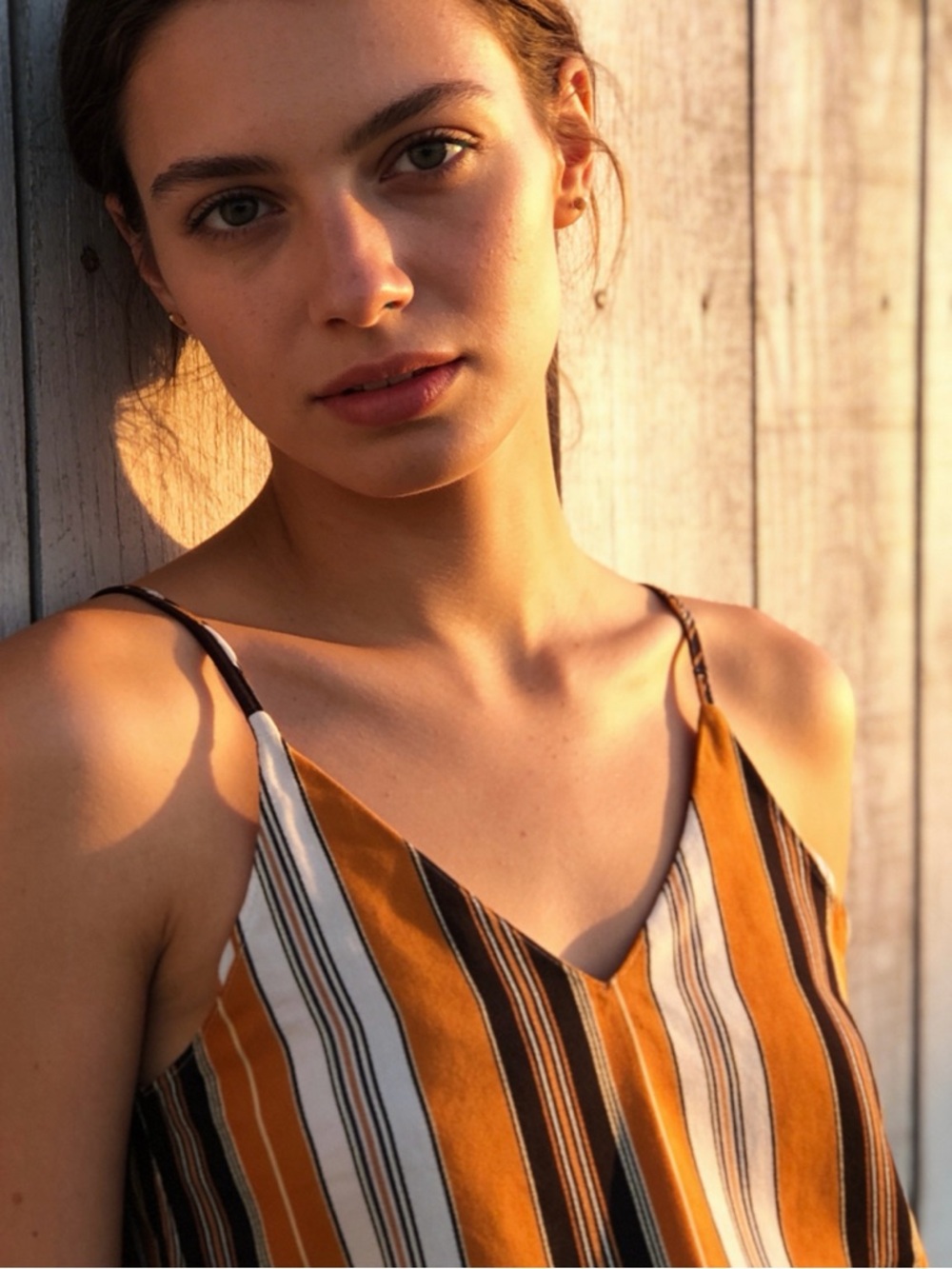 🔶🔷🆕🔷🔶 Japna Striped V-Neck Tank Top